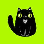Black Cats Heart